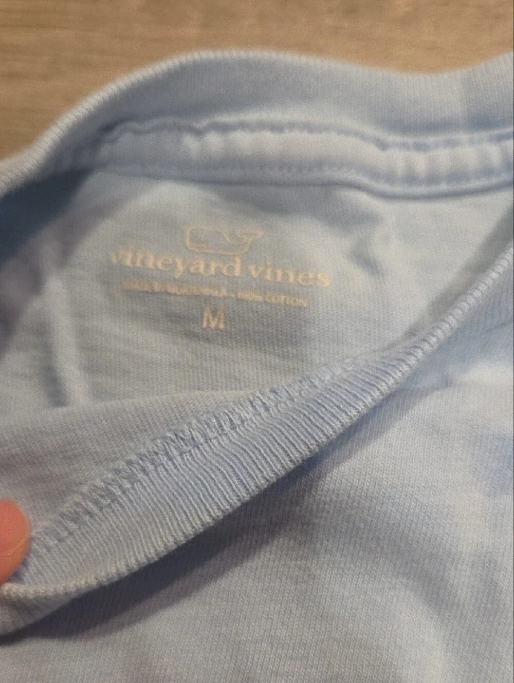 Vineyard Vines Light Blue Kids Short Sleeve Pocket Tee with Easter Bunny Whale